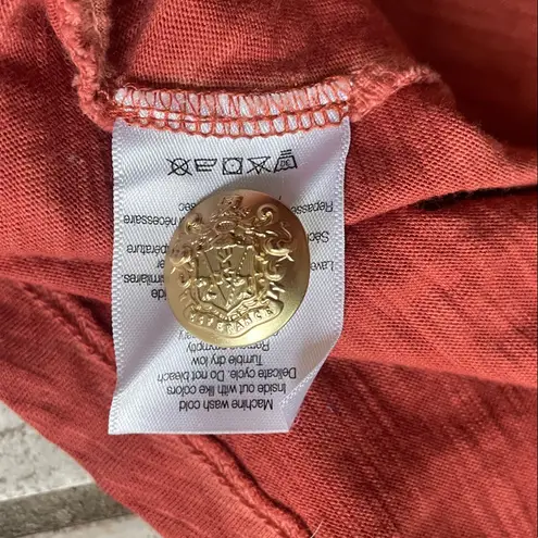 Veronica Beard Carla Button-Trimmed T-Shirt Rust