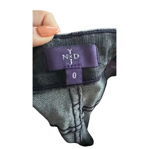 NYDJ Gray Black Two Tone Denim Jeggings Jeans Size 0