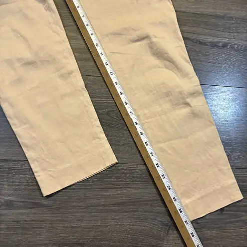 Alice + Olivia  Linen Blend Tan Beige Low Rise Cropped Pants - Image 6