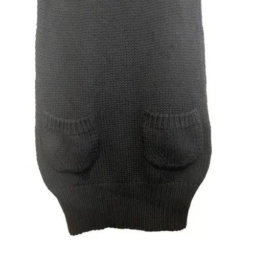 Piazza Sempione Short Sleeve 100% Wool Short Sleeve Black Knit Dress Size IT 42