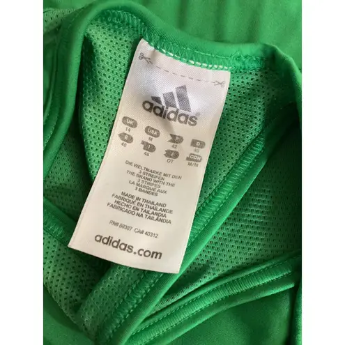 Adidas  Sports Bra Womens Large Green ClimaCool Techfit Racerback Running Gym - Image 4