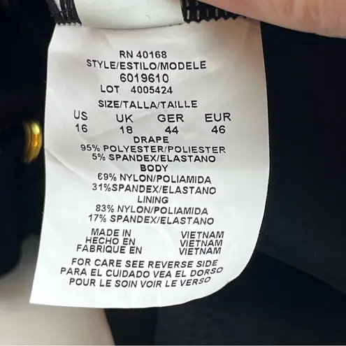 Magicsuit Parisa One Piece in Hoops Womens Size 16 Black Swimsuit Slimming NWOT