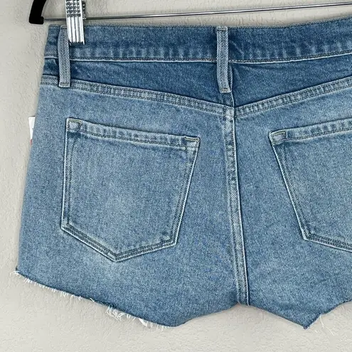 Frame  Le Cutoff Kerwin Blue Raw Hem Mid Rise Denim Jean Shorts Size 28 NWT