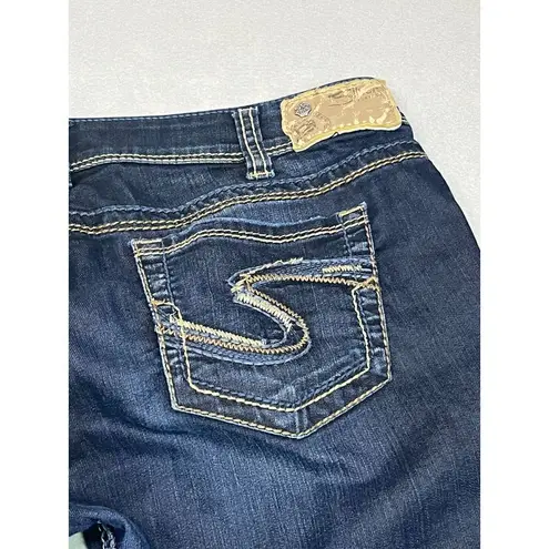 Silver Jeans Silver‎ Jeans Womens 32 Blue Suki Skinny Western Stretch Dark Wash