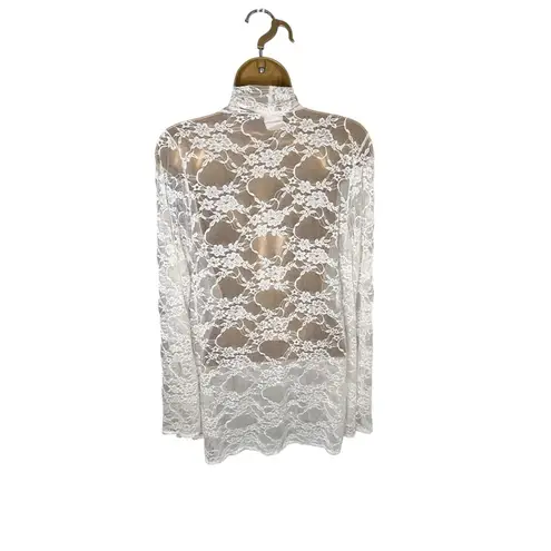 Vintage Y2K Rock Candy Duster Lace Cardigan White L Size L