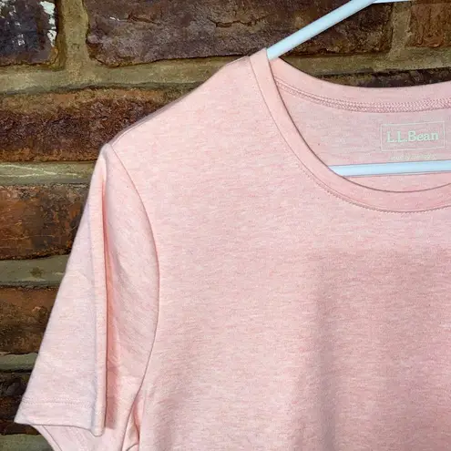 L.L.Bean  Pink Short Sleeve Crew Neck Cotton T-Shirt Women's Size Large