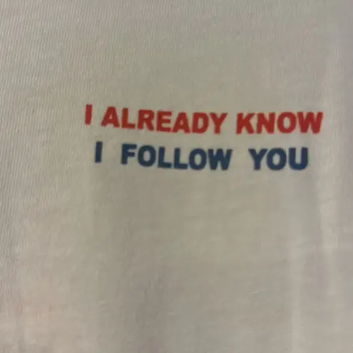 SUB_URBAN RIOT Suburban Riot Erin & Sara ‘I ALREADY KNOW. I FOLLOW YOU’ White T-Shirt