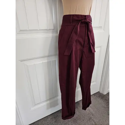 Polo By Ralph Lauren High Rise Retro Burgundy Pants Size 2 NWT Red