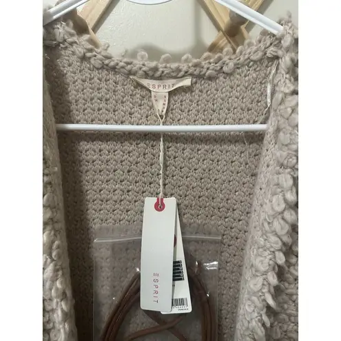 Esprit Shearling Vest Beige Size Small Equestrian Wear Boho Vest
