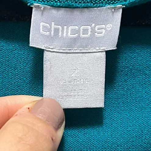 Missguided Chico's Cami Tank Top Blue Scoop Neck Stretch Pullover Tee Sz 2 Medium