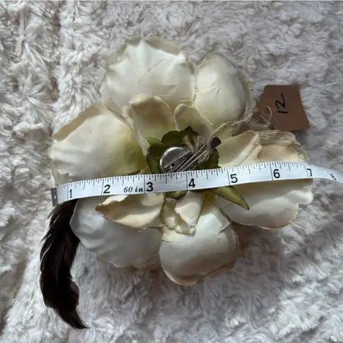 Handmade Elegant Floral Hair Clip - Black and Pink