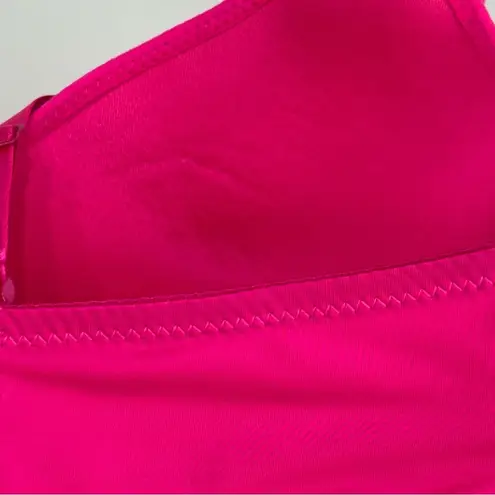 VADALALA Elegant Barbie Pink Lace Bra Lace Detail Underwire Padded Bra Size 42 D