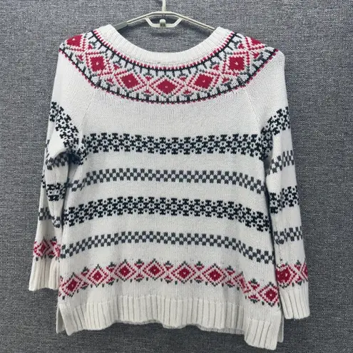 Talbots  Womans Sweater Size 1X Fair Isle Oversized Chunky Knit Holiday Christmas thumbnail 4