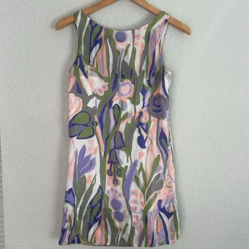 Tori Richard Floral Hawaiian Dress Mini Purple Green Preppy Resortwear Tropical - Image 7