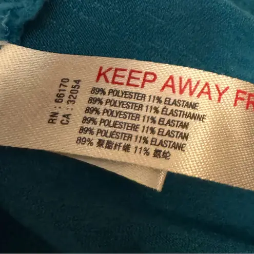 Free People Movement Small High Rise Teal Athleisure Ruffle Flowy Short Shorts Blue