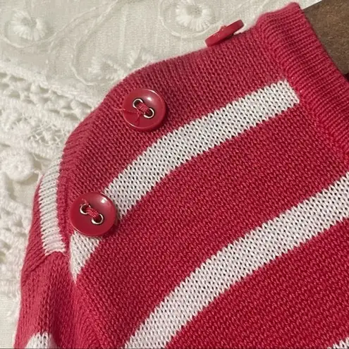 Investments · Medium · Pink White Striped Sweater · Crewneck Pullover Soft Knit