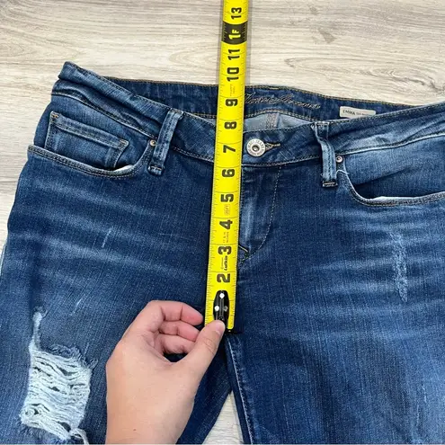 Mavi Emma Slim Boyfriend Blue Jeans Distressed Low Rise Size 28