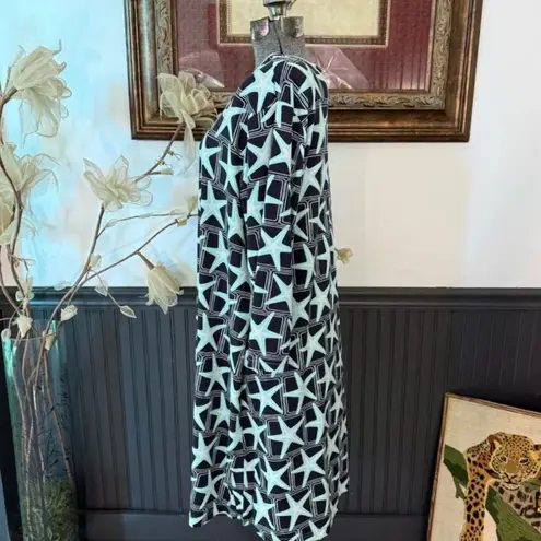 Lulu B Two Toned Blue Starfish UPF 50+ Sheath Dress ~
Size XL💚🍄