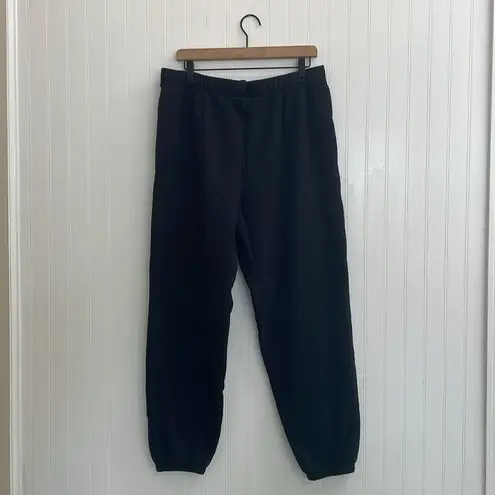 SAVAGE X FENTY Weekender Terry Sweatpants Joggers in Black Caviar Size L 12/14 Size L