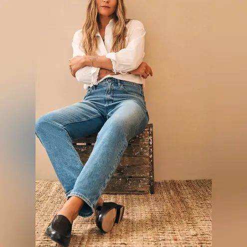 Faherty Terry Organic Cotton Slim Straight Denim Jeans 28