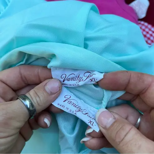 Vanity Fair Vintage peignoir neglige set Robbins egg blue