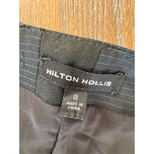 Hilton Hollis Striped Wide Leg Dress Pants Women Size 8 Gray