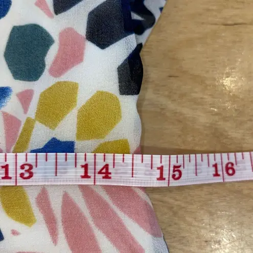 MM Couture by Miss Me One Shoulder Chiffon Floral Geometric Pattern Dress Size M