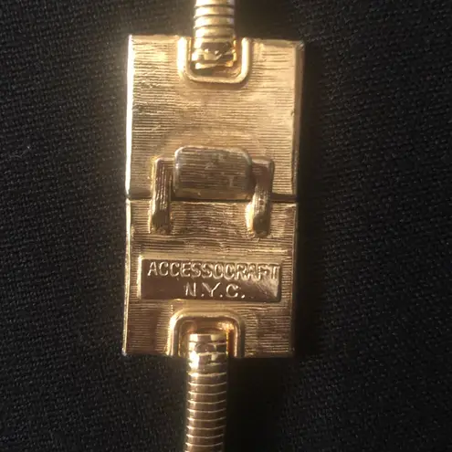 Accessocraft N.Y.C. Lion Belt 30/31” stretchy gold vintage retro unisex