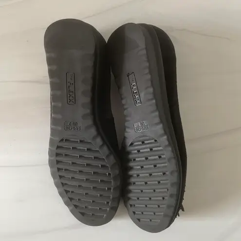 The Flexx Women's Boco Loco Peeptoe Ballet Flat- Black- Size 7