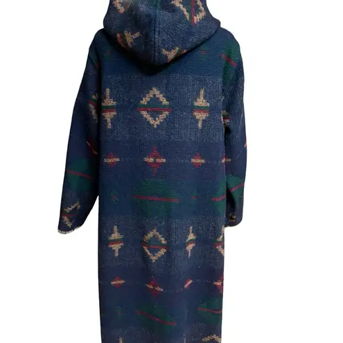 Woolrich Reversible Wool Hooded Southwestern Vintage Blanket Coat One Size