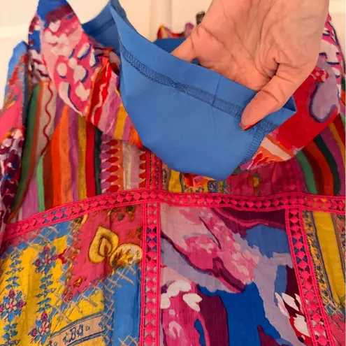 CALESSA S Fiesta Patchwork Print Boho Square