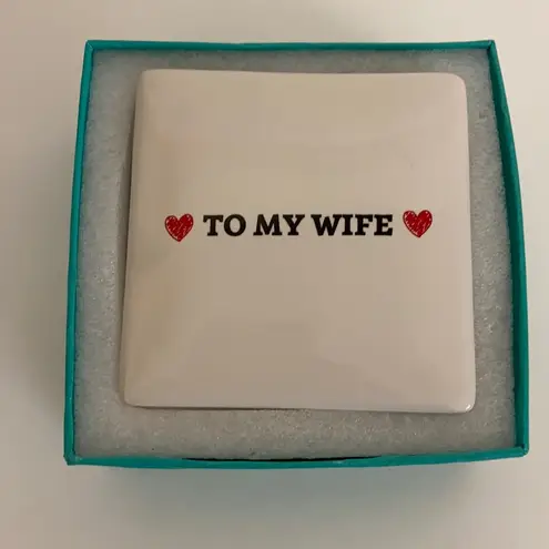 Breezy Valley To My Wife Ceramic Box & I Love You Heart Necklace In Gift Box NWT