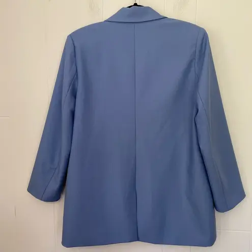 Endless Rose Periwinkle Blue Blazer Jacket One Button Shoulder Pads ~ Size M