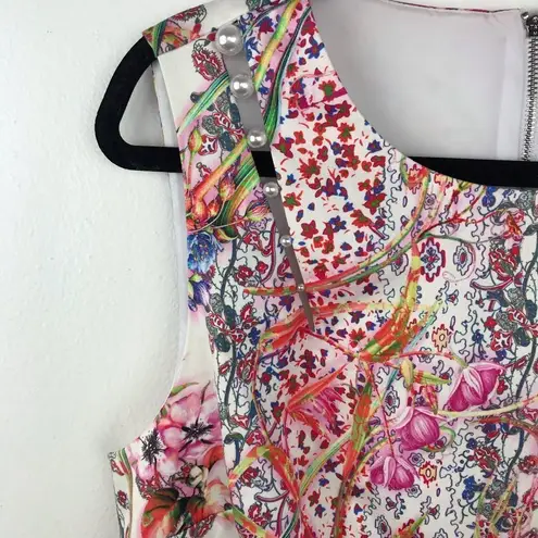 Elie Tahari  emory‎ floral sheath dress w/ beading