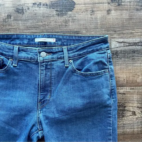 Levi's  711 Womens Blue Denim Medium Wash Stretch Mid Rise Skinny Jeans Size 31