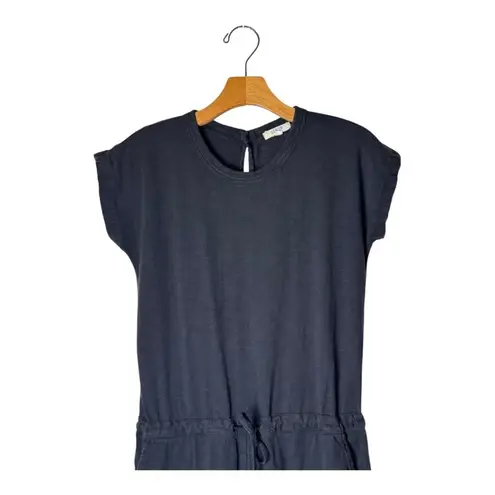 Leallo Jumpsuit Women XS Black Cotton Cross Back Jogger Hem Athleisure Comfy