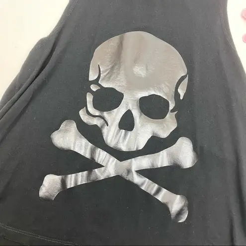 SoulCycle Logo Skull Cropped Tank Top: Black