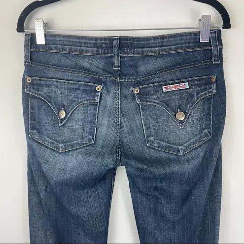 Hudson Jeans  Relaxed Straight Distressed Cuffed Dark Wash Jeans Sz 26