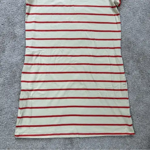 Toad&Co Organic Cotton Windmere II Short Sleeve Dress Striped Orange Cream S