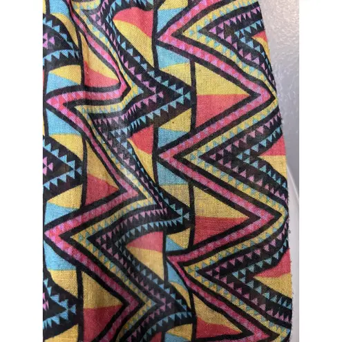 Chatties Scarf Womens One Size Multicolor Infinity Loop Aztec Sheer Geometric