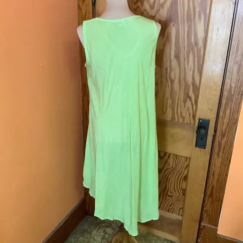 Vtg Y2K embroidered peacock feathers summer dress Green Size L