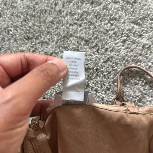 West of Melrose Elegant Tan Sleeveless Dress