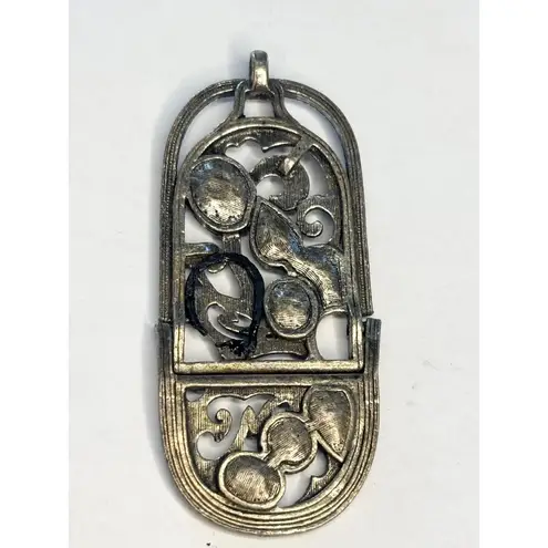 Vintage Silver Pendant With Opal