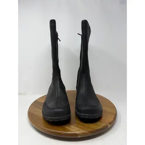 Teva Waterproof Leather Tall Boots Black Women Size 8 M US 39 EU