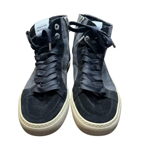 Zadig & Voltaire Shoes Womens Size EU 38 Black High Top Leather Side Zip Buckle