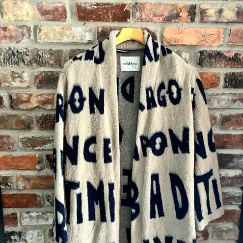 Ottod’Ame Tan Wool Blend Longline Open Sweater Coat