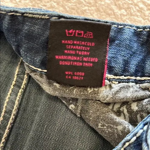 Rock & Roll Cowgirl Blue Dark Wash Boyfriend Jeans Size 30 x 32