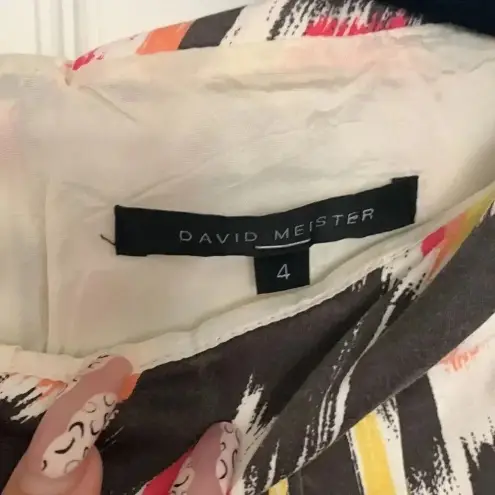 David Meister  Abstract Print Dress Size 4