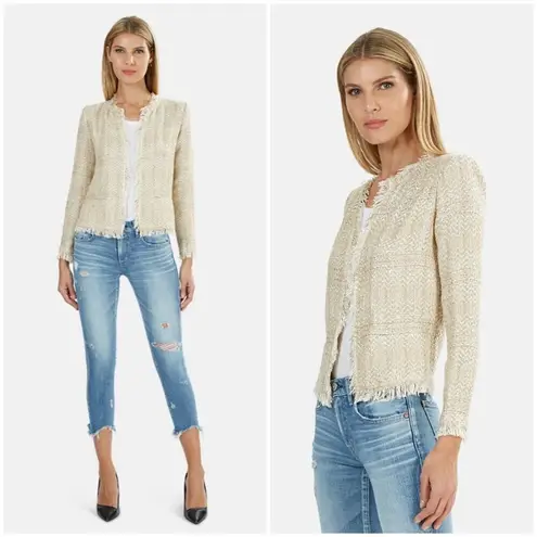 IRO ππ Uptown Sparkle Tweed Jacket ~ Beige Bronze EU 34 NWT