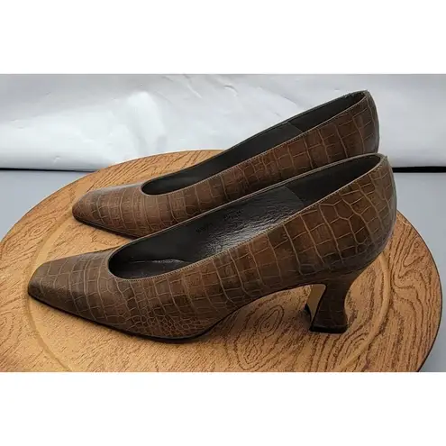 Margaret Jerrold Heels Pumps 1980's S 7.5 Crocodile Leather Spain NWOB Vintage Size undefined